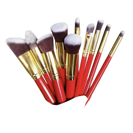 Conjunto 10 pincéis de maquiagem feminino
