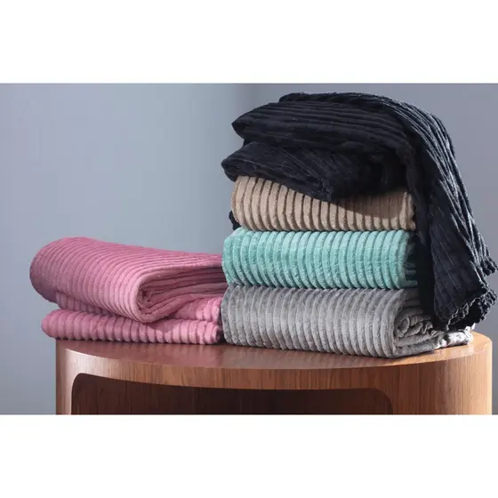 Manta Soft Para o Frio Canelada Super Macia Para Cama Padrão