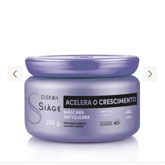 Máscara Capilar Siàge Acelera o Crescimento 250g