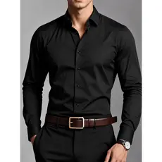 Camisa Social Masculina Manga Longa Slim Fit - Com Elastano Premium Camisa Social Para Formatura