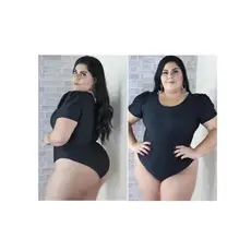 Body Bore Blusa Plus Size Manga Princesa Bufante Sensual Moda Blogueira Extra G G1 G2 Preto