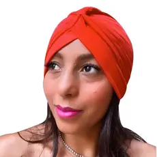 Touca Turbante Fechada Feminina Elegante Moda Vermelha Tratamento Câncer
