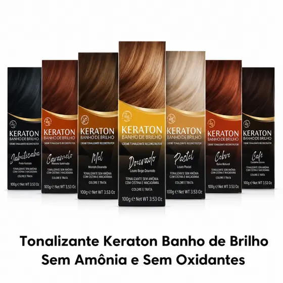 Tonalizante Keraton Banho de Brilho Sem Amônia 100g
