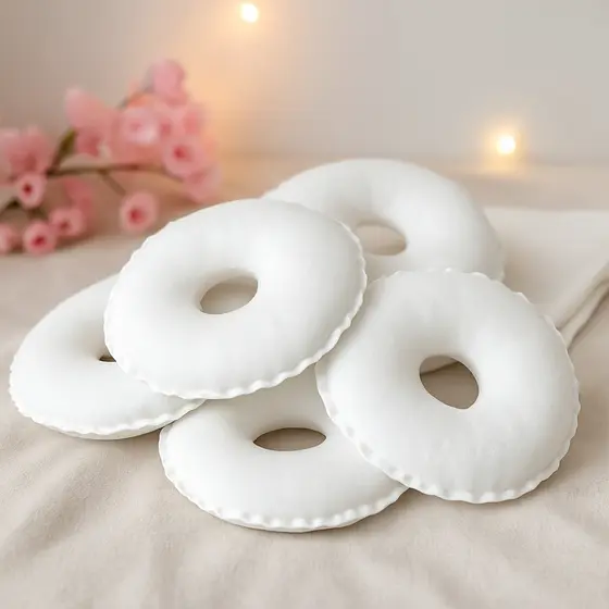 Kit Rosquinha de Amamentação Protetor 100% Algodão Macio Antialérgico