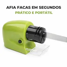 Afiador Elétrico Facas Compacto Prático Cozinha Facas Sempre Afiadas Rápido Sem Esforço Cozinha Prática Utiliza Pilha