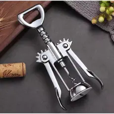 Abridor De Garrafa Vinho Saca Rolha Tipo Borboleta Multiuso Cozinha Casa Bebida