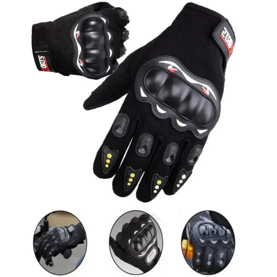 Luva Moto Motoqueiro Reforçada Proteção Completa Touch Screen Antiderrapante Motociclista