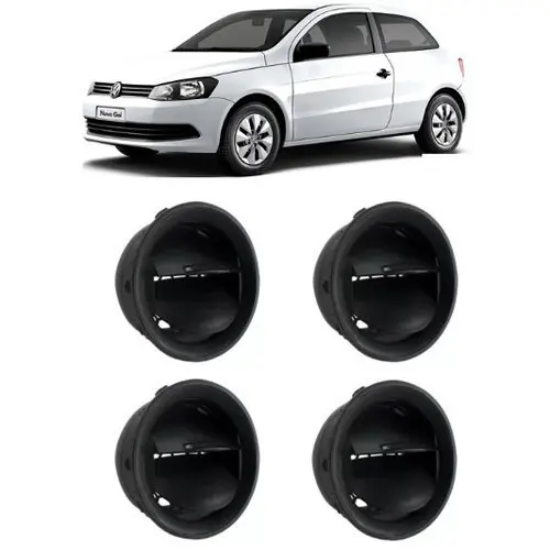 Kit 4 Difusor De Ar Gol G4 G5 G6 Voyage Saveiro Aro Preto