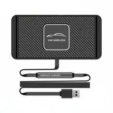 Tapete Carregador Sem Fio De Carro De 15W Almofada De Silicone Para Carregadores Telefônicos Suporte De Telefone De