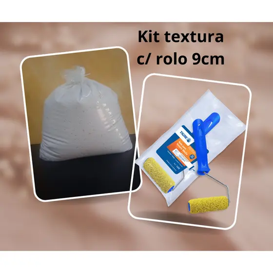 Kit textura lisa com Rolo Cabelo de Anjo de 9 cm