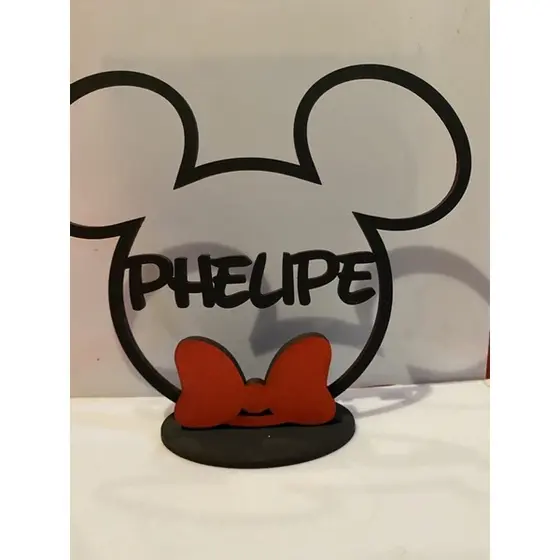 4 centro de mesa da minie e o mickey 17x15