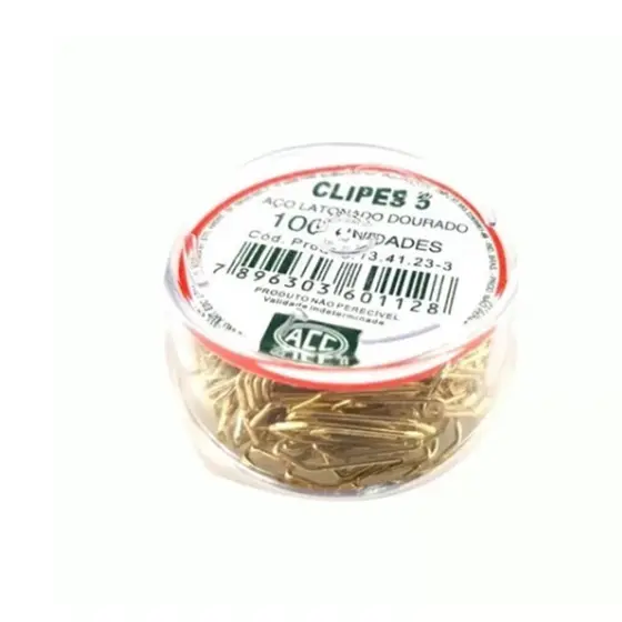 Mini Clips Dourado 100 Un Ideal P/ Convite Casamento , Cartão , Contrato Escritório