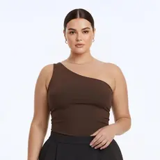 Blusas Feminina Nula Manga  Mula Manca Ombro Só Básica Social Elegante tamanhos normais e Pluz Size