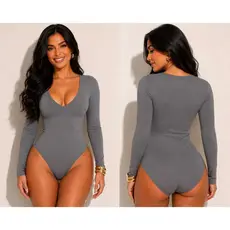 BORY MANGA LONGA DECOTE V SENSUAL PLUS SIZE
