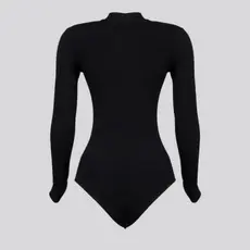 Kgente Body Básico Feminino Manga Longa Gola Alta 4 Estações Plus Size
