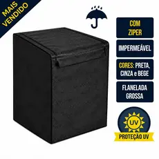 Capa Para Máquina De Lavar Roupas 8kg a 15kg ZIPER Impermeável Brastemp Consul Electrolux Universal