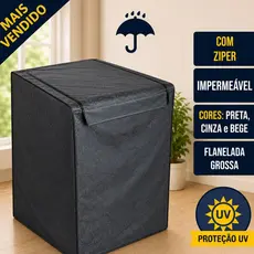 Capa Para Máquina De Lavar Roupa 6kg á 17kg Com ZIPER Impermeável Brastemp Consul Eletrolux Colormaq