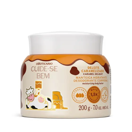 Manteiga Hidratante Corporal Cuide se Bem Deleite Caramelizado 200g