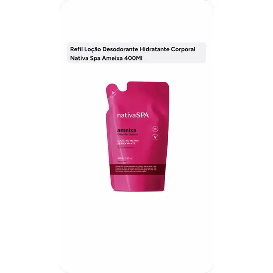Refil Loção Hidratante Nativa Spa Ameixa 350ml