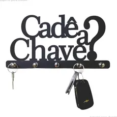Porta Chaves Cadê A Chave? Parede Suporte Chaveiro Criativo
