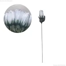 Botao de Rosa Branca Artificial Unidade Enfeite Decoracao Arranjo