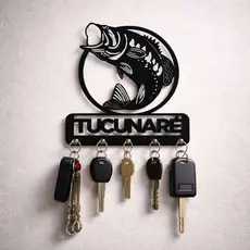 Porta Chaves Tucunaré Presente Pescador Peixe Decorativo