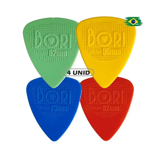 Palhetas Bori Picker Nylon kit 4 Unidades