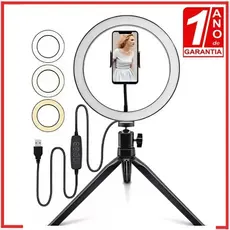 Ring Light 10 26cm Iluminação Profissional Led Selfie Tripé