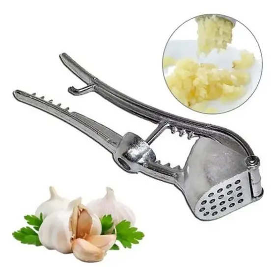 Espremedor de Alho Manual em Aluminio Triturador e Amassador Multiuso