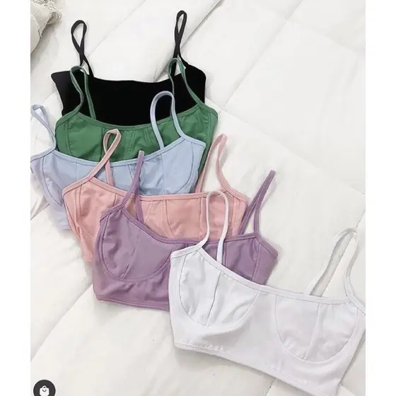 Cropped blogueira poliamida sem bojo meia taça top