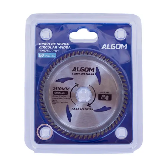 DISCO DE SERRA WIDEA 110MM X 20MM 60 DENTES ALGOM
