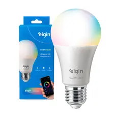 Lâmpada Inteligente Bulbo LED Elgin 10W ou 15W Smart Color RGB Wifi Compatível com Alexa