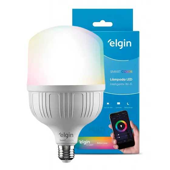 Lâmpada Inteligente Elgin Super Potência 30W Smart Color Wi-fi Compatível Alexa e Google Home
