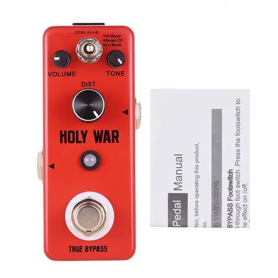 [YQYB] Rowin Holly WAR Analógico Pesado Metal Distorção Pedal De Efeito De Guitarra 3 Modo De Trabalho Concha De Liga De