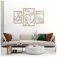 Kit Quadros Vazados Painel Floral Decoração de Interiores