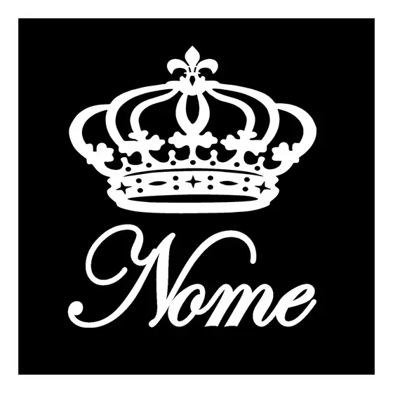 Coroa De Princesa Mdf 60 Cm + Nome Em De 60 Cm