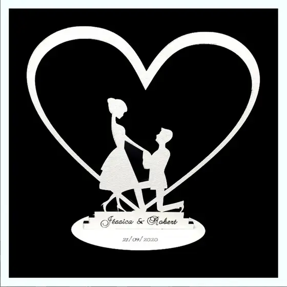 KIT 10 CENTROS DE MESA - Casamento - Noivado - Lembrança MDF 12cm