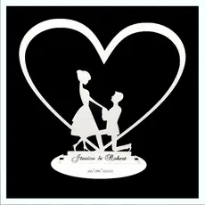 KIT 10 CENTROS DE MESA - Casamento - Noivado - Lembrança MDF 12cm