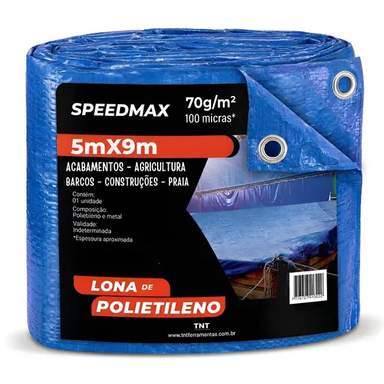 Lona 9X5 Azul Impermeável Piscina Barraca Camping telhado