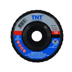kit C/05pçs Disco De Lixa Flap Zirconio Zirconado Disc 115x22 Gr-36,40,60,80,120  Tnt Blue inox