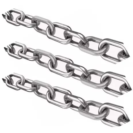 Corrente Elo Curto Soldada 3,2mm (1/8") Galvanizada - Selecione a quantidade de metros