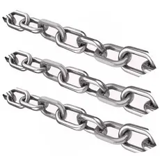 Corrente Elo Curto Soldada 3,2mm (1/8") Galvanizada - Selecione a quantidade de metros