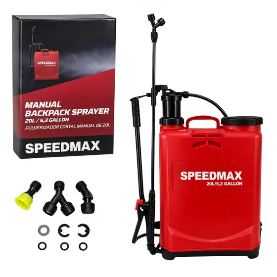 Bomba Costal Pulverizador Veneno Agrícola Manual 20 Litros Speedmax Resistente Com Alça