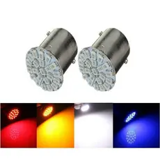 2/5/10 x Lampada 1 ou 2 polo 22 leds luz ré freio pisca P21w 1156 12v kit Lâmpadas Led Automotiva