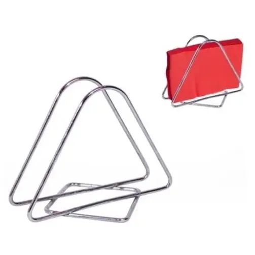 Suporte Apoiador de Guardanapos de Mesa em Aço Cromado