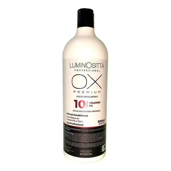 Água Oxigenada Ox 10 Volumes 900ml Luminosittà Premium Pro