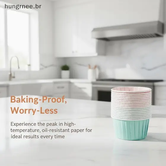 [UGR] Embrulhos Descartáveis Para Cupcake , Resistentes Ao Calor , À Prova De Óleo , Forros De Papel Coloridos Panificaç
