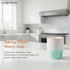 [UGR] Embrulhos Descartáveis Para Cupcake , Resistentes Ao Calor , À Prova De Óleo , Forros De Papel Coloridos Panificaç