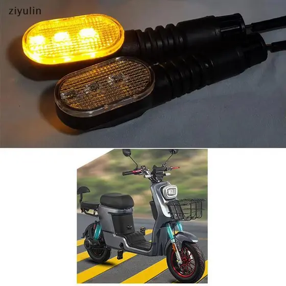 Ccv 36V-72V Luz Da Bicicleta Sinal De Volta Traseira Ba Lâmpada Advertência Para Elétrica Acelerador Motocicleta Scooter