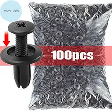UloveBB 50/100pcs 8mm Rebites De Plástico Fixadores Parafuso Amortecedor De Carro Rebite Preto Clipes Para TRX680 TRX650